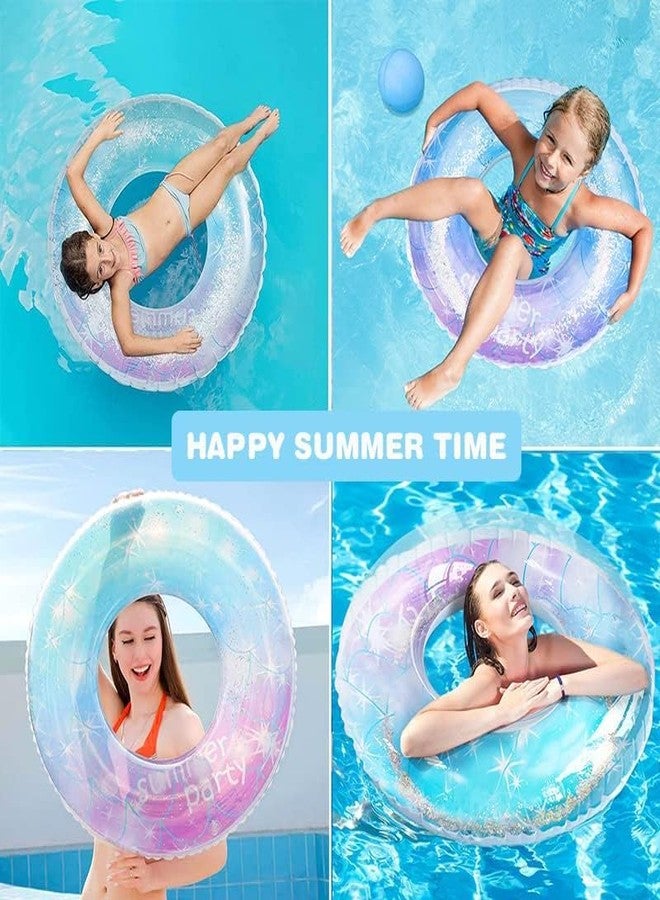 Drofail Inflatable Swimming Ring, Rings Floaties for Swimming Beach and Pool Float Toy for Kids, Multi-Coloured (Summer Party, 80 CM) - Image 3